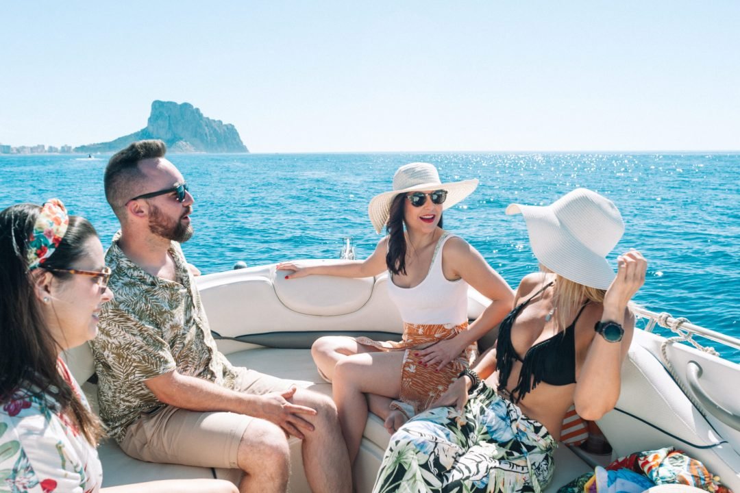 Group enjoying a boat ride.