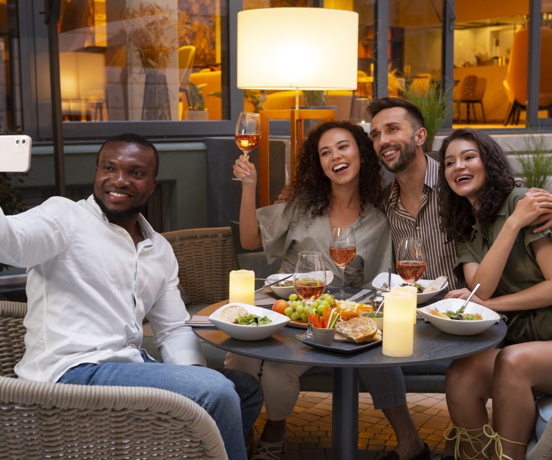 front-view-friends-enjoying-dinner-party